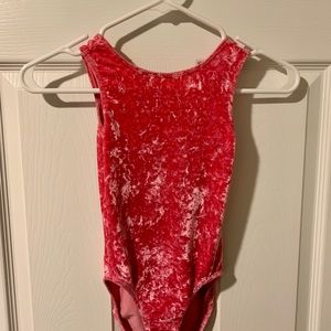 Girls Gymnastic Leotard - Light Pink Velvet